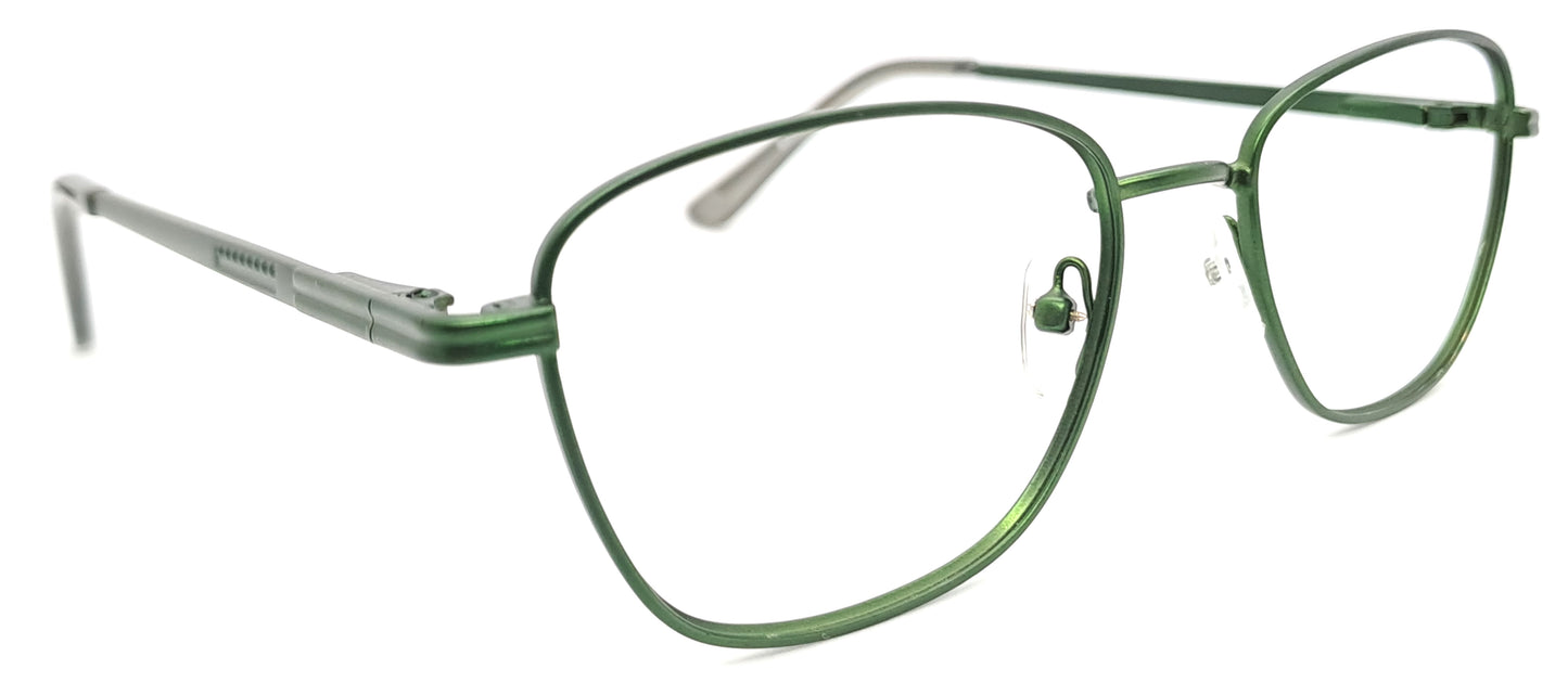 VE Green Oval Metal Frame for Men & Women