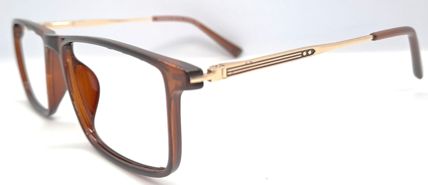 VE Brown Rectangle Frame for Men & Women