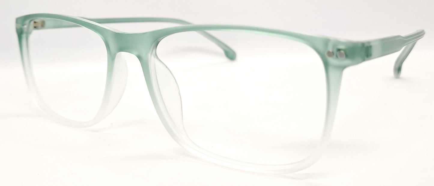 VE Green & White Rectangle Frame for Men & Women