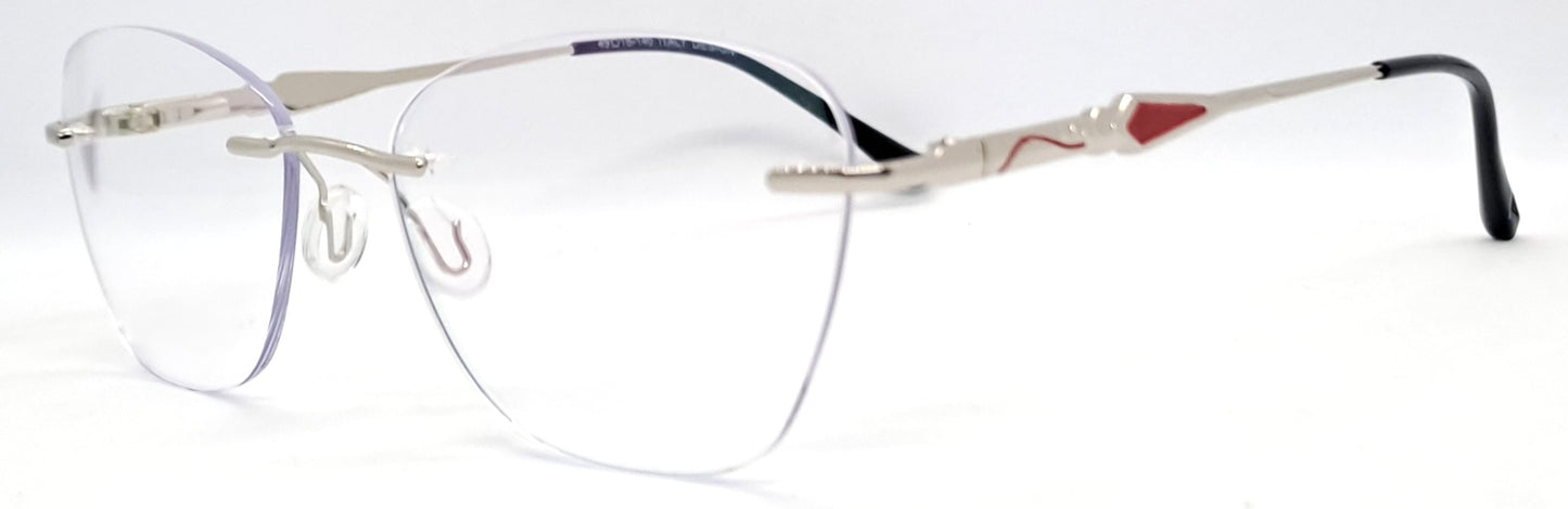 GA Rimless Oval Silver Frame