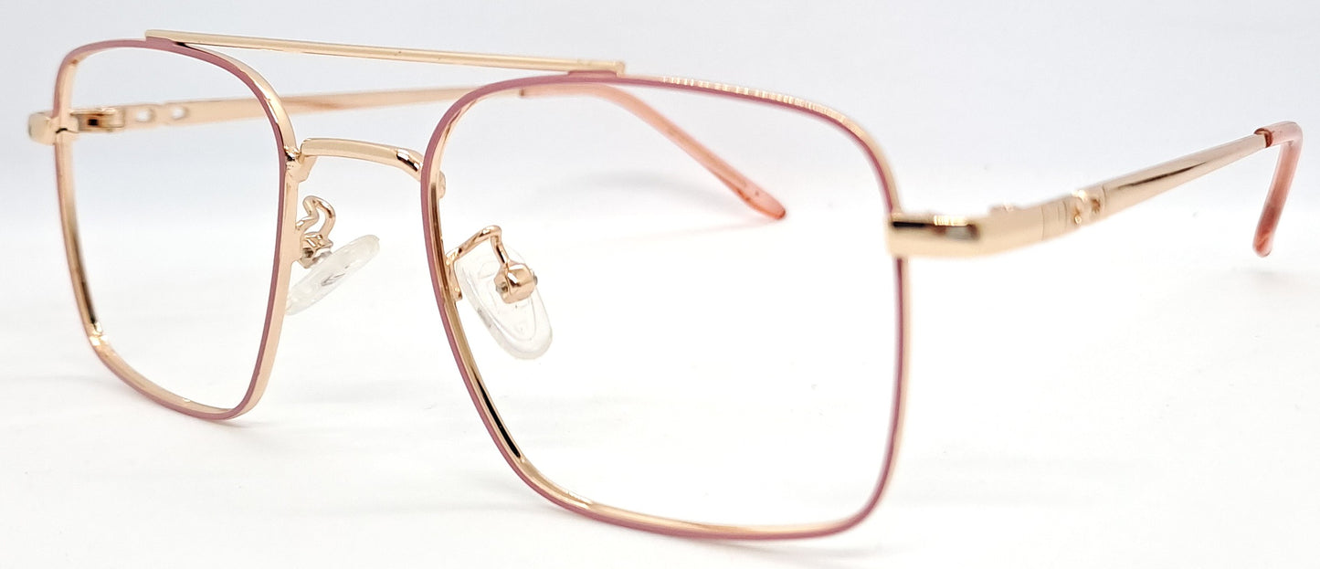 VE Pink & Gold Square Frame