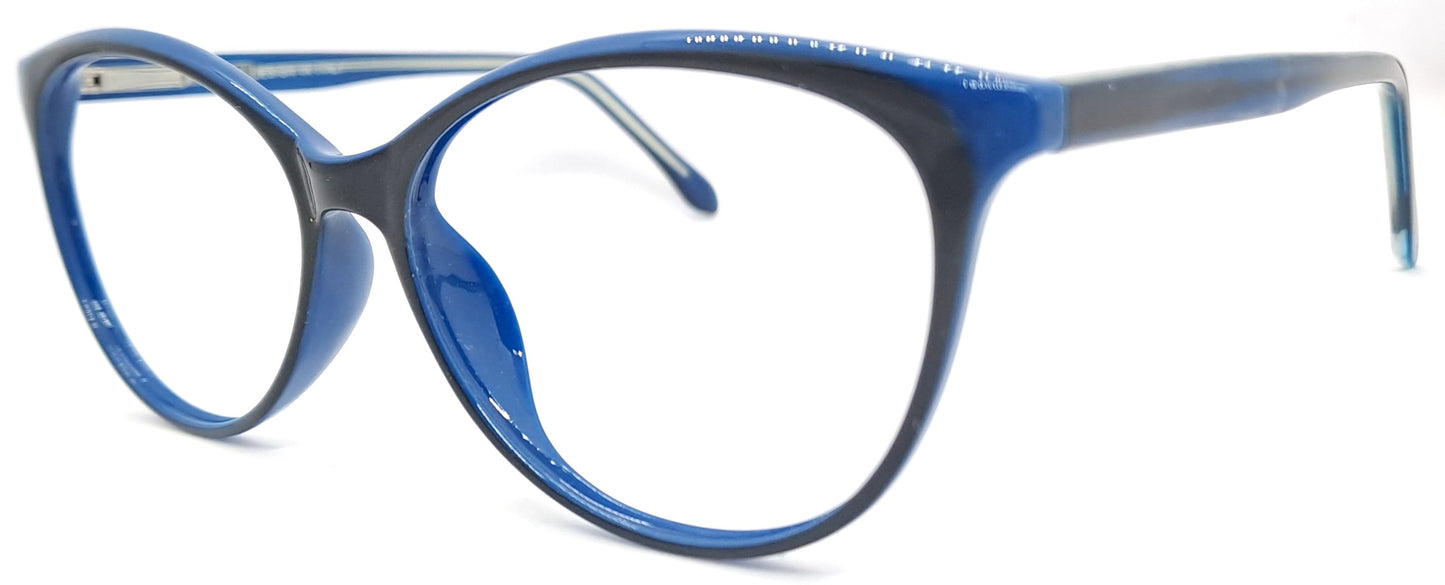 VE Black & Blue Cat Eye Frame
