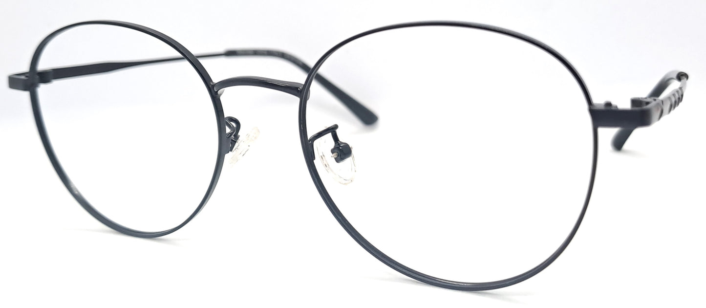 GA Black Round Metal Frame for Men & Women