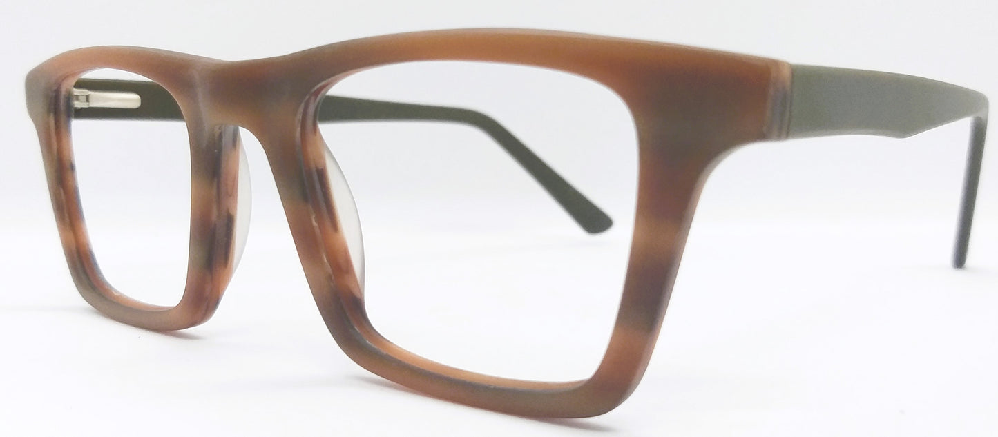 VE Brown Rectangle Hustle Frame for Men & Women