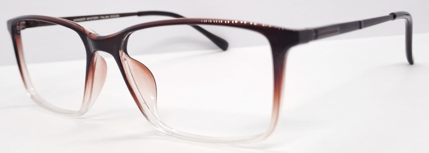 VE Rectangle Shiny Brown Frame