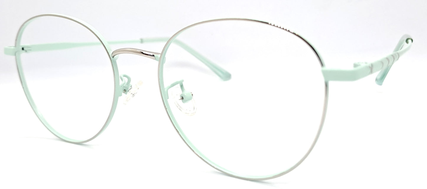 GA Green Round Metal Frame for Men & Women