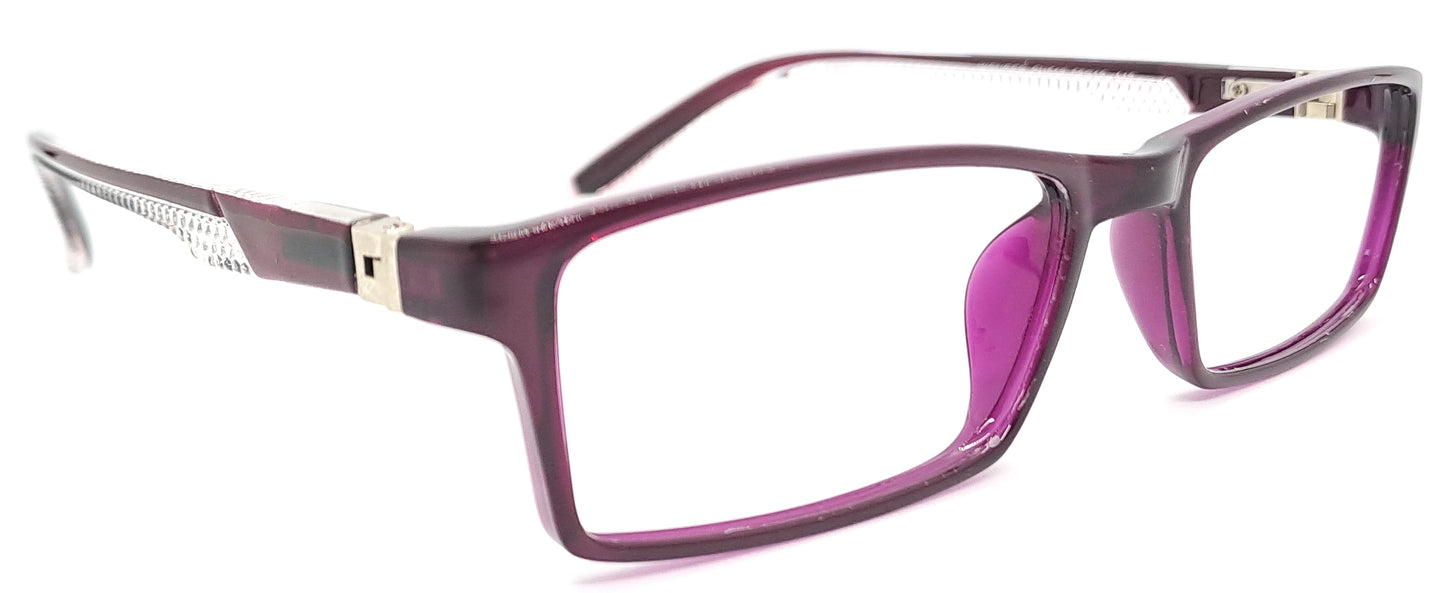 VE Purple Rectangle Frame for Men & Women
