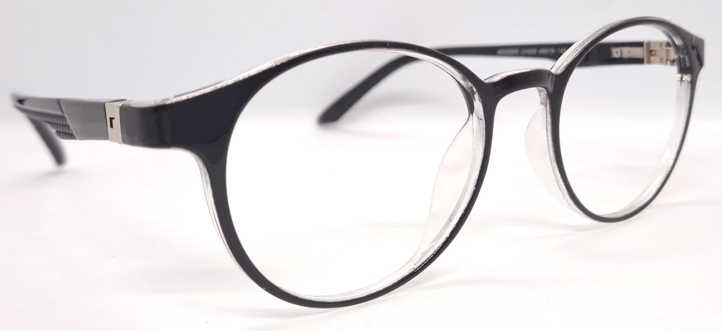 VE Black & White Round Frame for Men & Women
