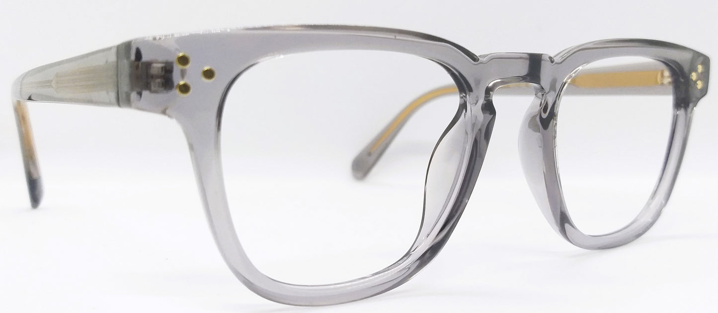 VE Target Grey Transparent Square Frame for Men & Women