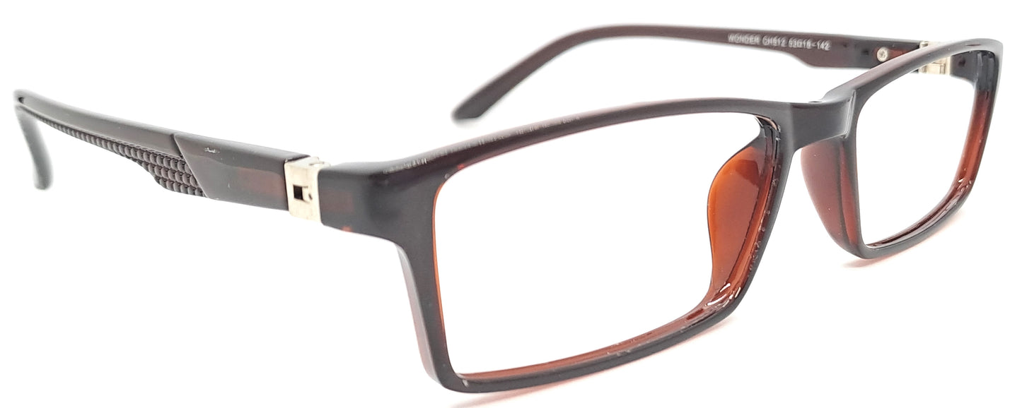 VE Brown Rectangle Frame for Men & Women