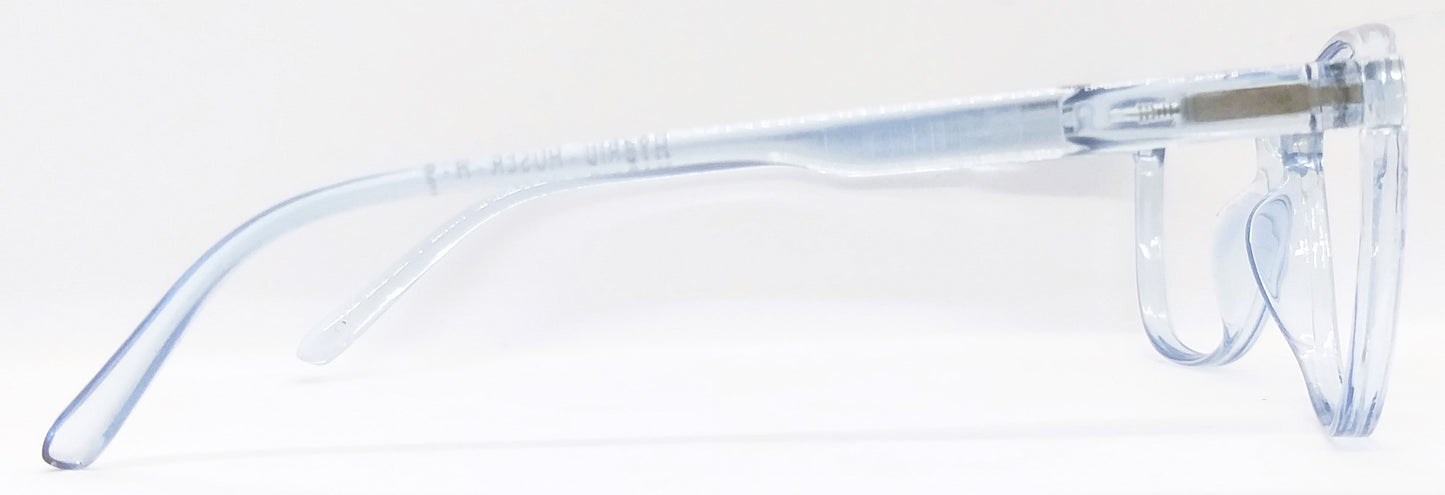 VE Transparent Blue Round Frame for Men & Women