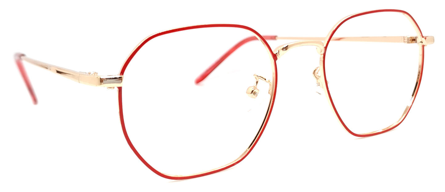 VE Red Geometry Frame for Men & Women