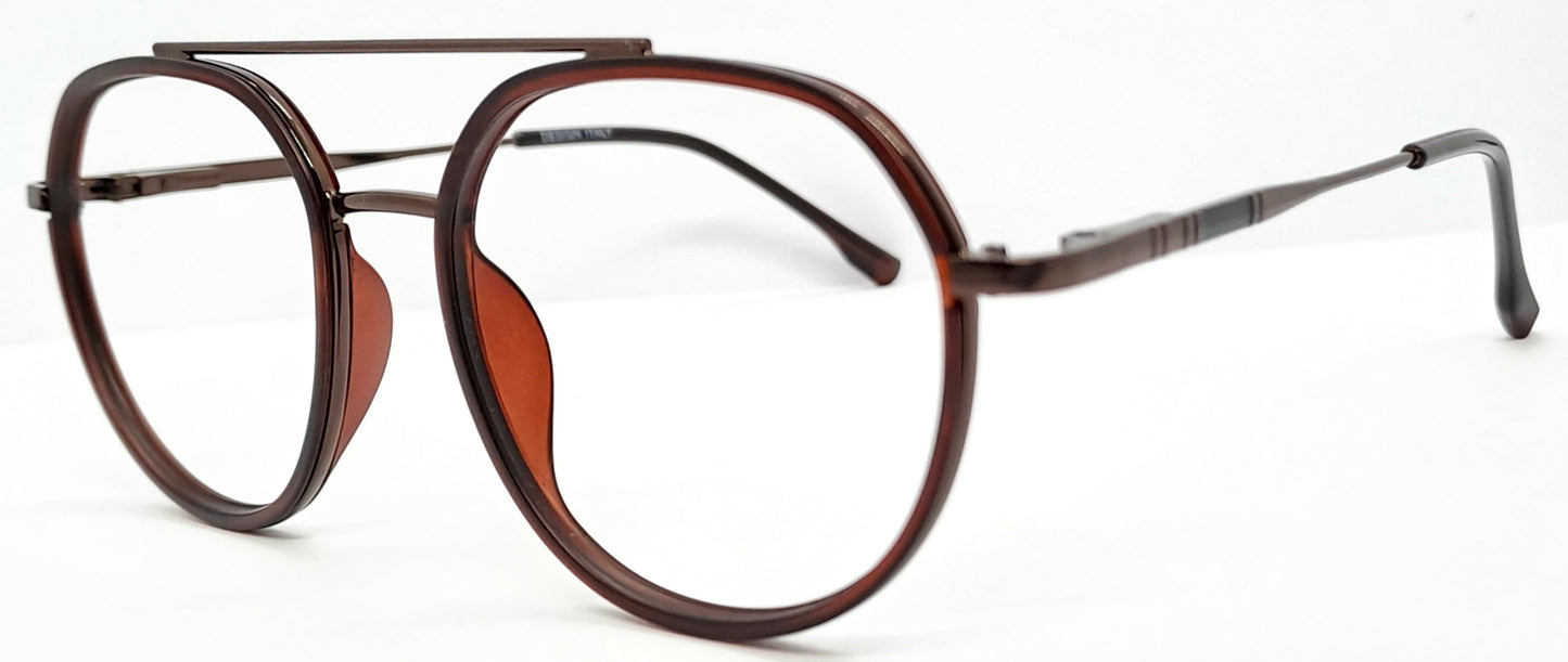VE Round Brown Frame