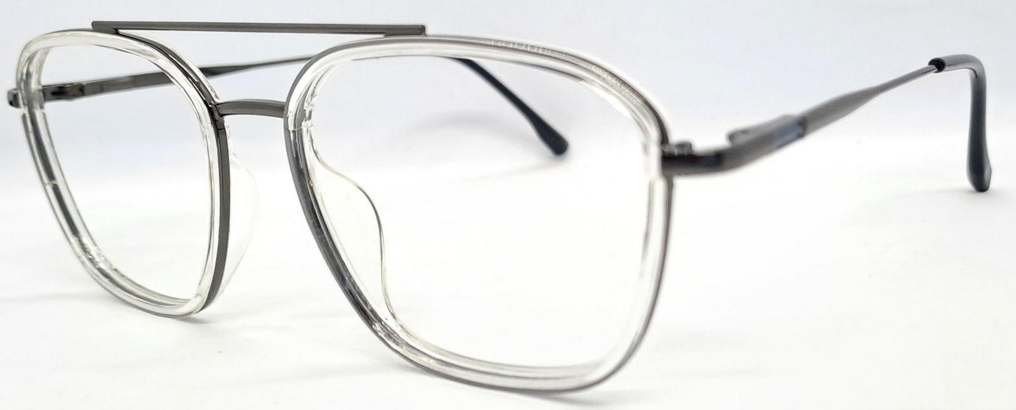 VE White Square Computer Glass Frame