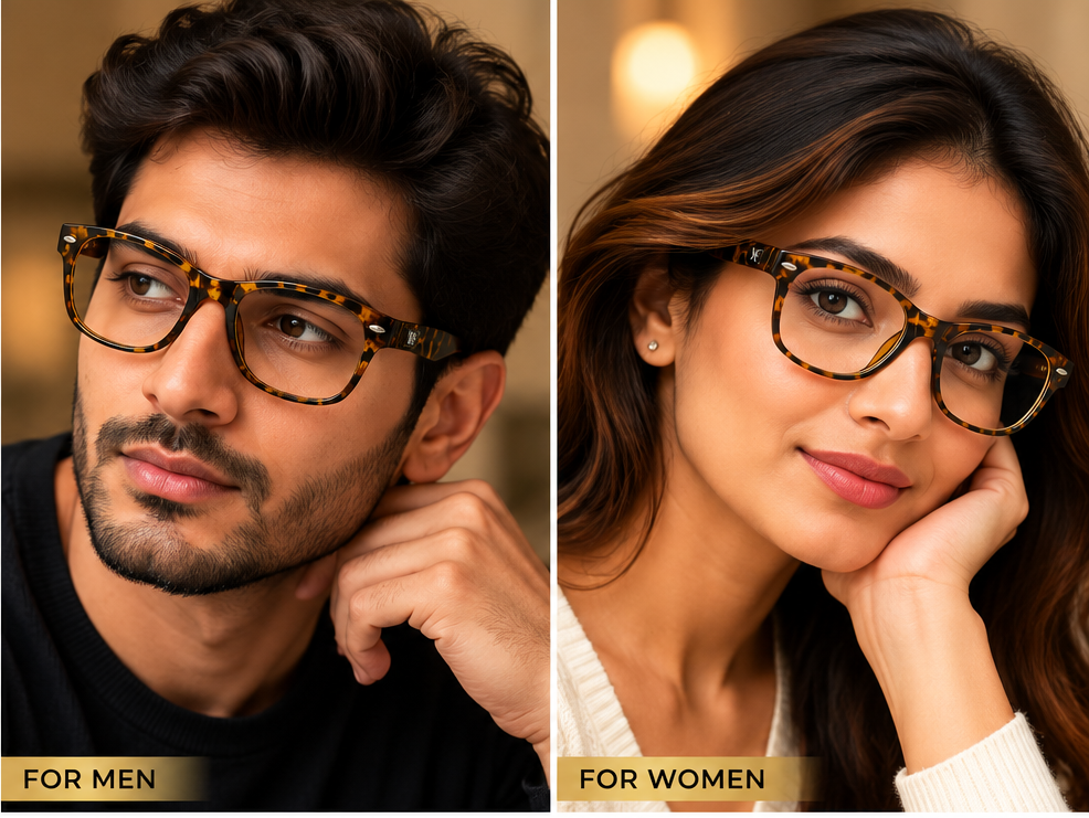 Vidaestilio Amber Trail – Tortoise Brown Square Eyeglasses