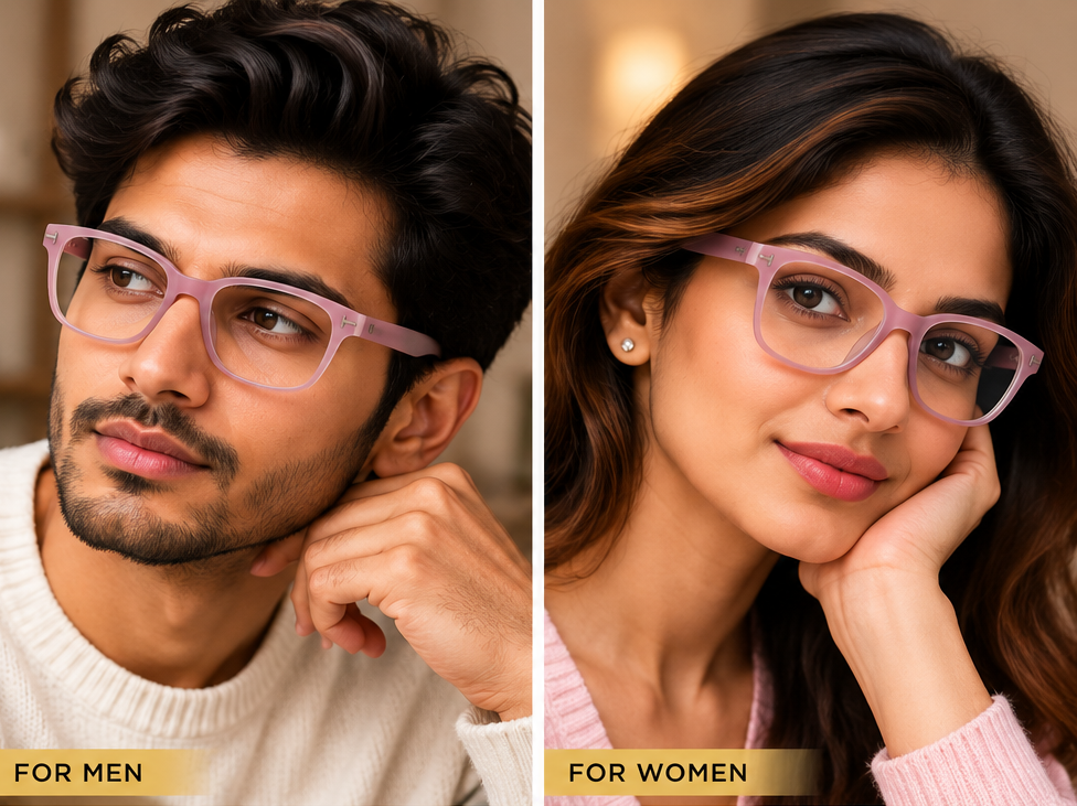 Vidaestilio Blush Mist – Matte Pink Square Eyeglasses