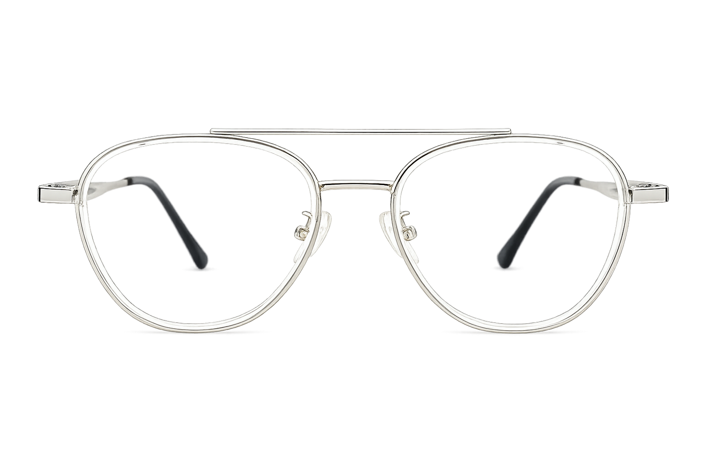 VE Glacier – Premium Clear Aviator Metal Eyeglass Frame