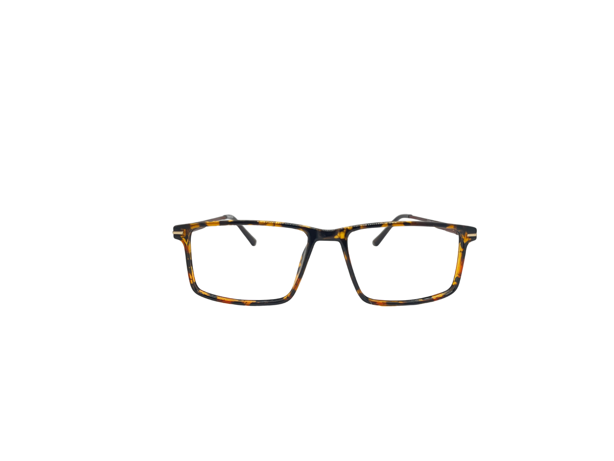 Vidaestilio Amber Classic – Tortoise Brown Rectangle Metal Eyeglasses