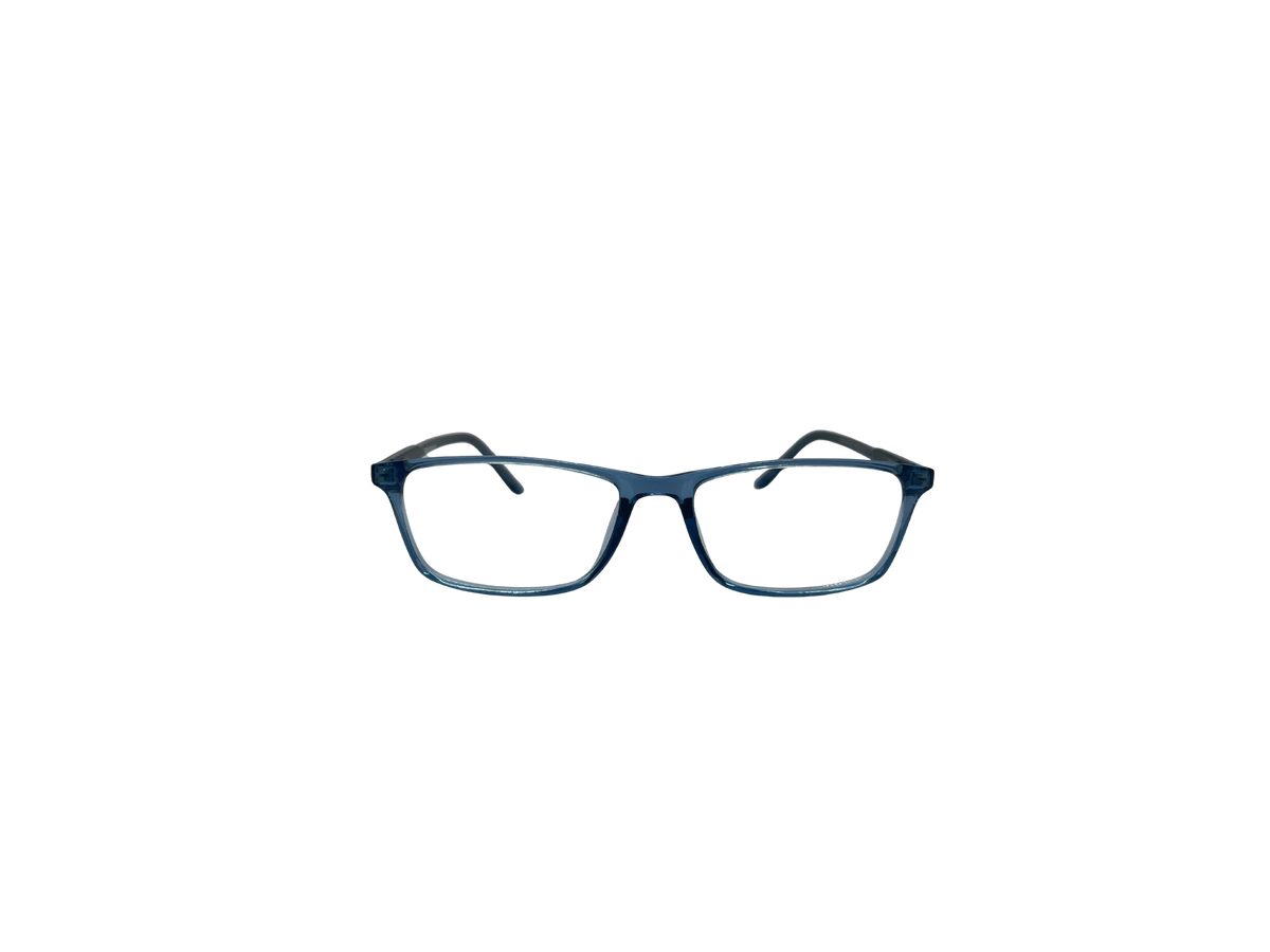 Vidaestilio Ocean Clear – Translucent Blue Rectangle Eyeglasses