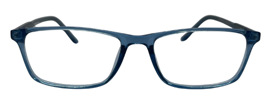 Vidaestilio Ocean Clear – Translucent Blue Rectangle Eyeglasses