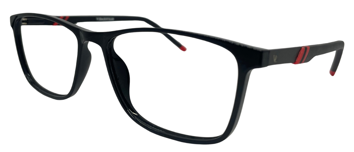 Vidaestilio Urban Pulse – Black Rectangular Eyeglasses