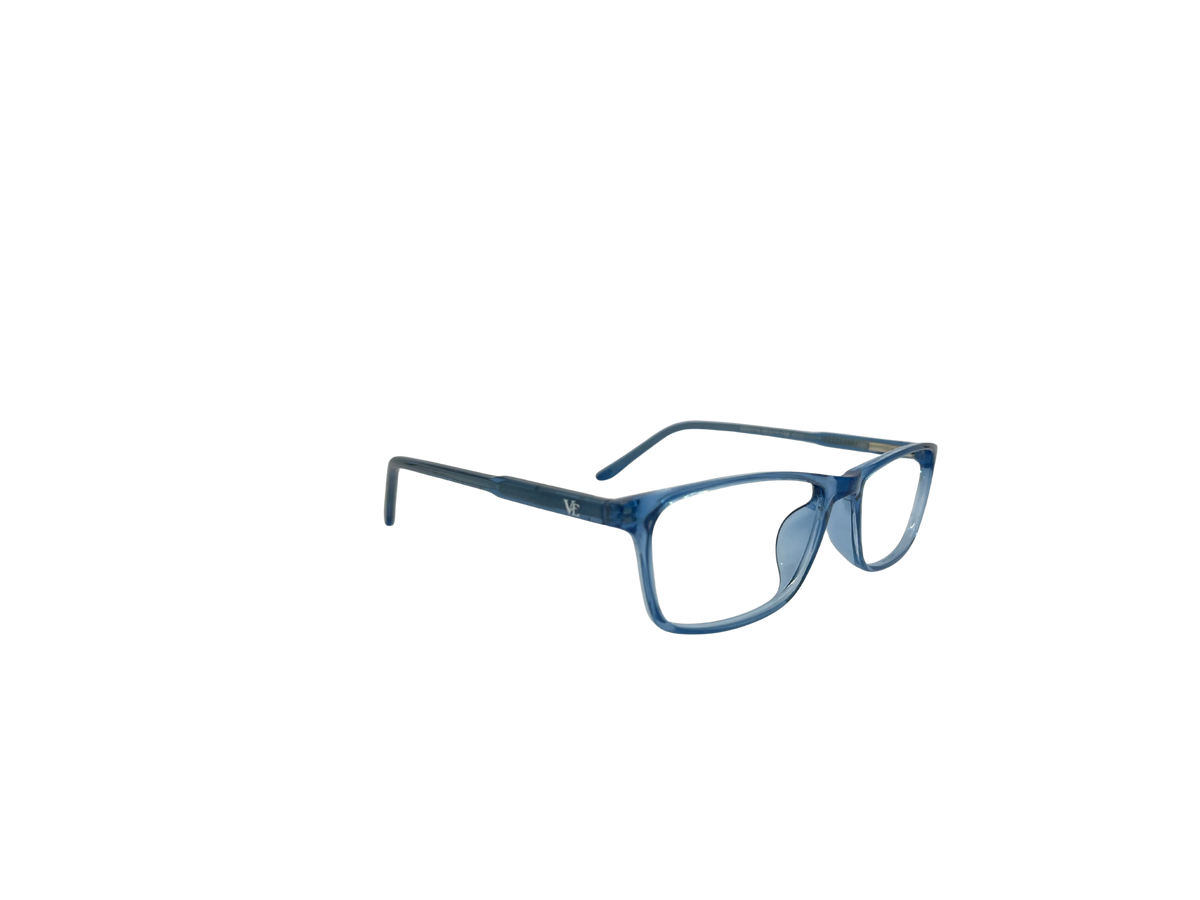 Vidaestilio Ocean Clear – Translucent Blue Rectangle Eyeglasses
