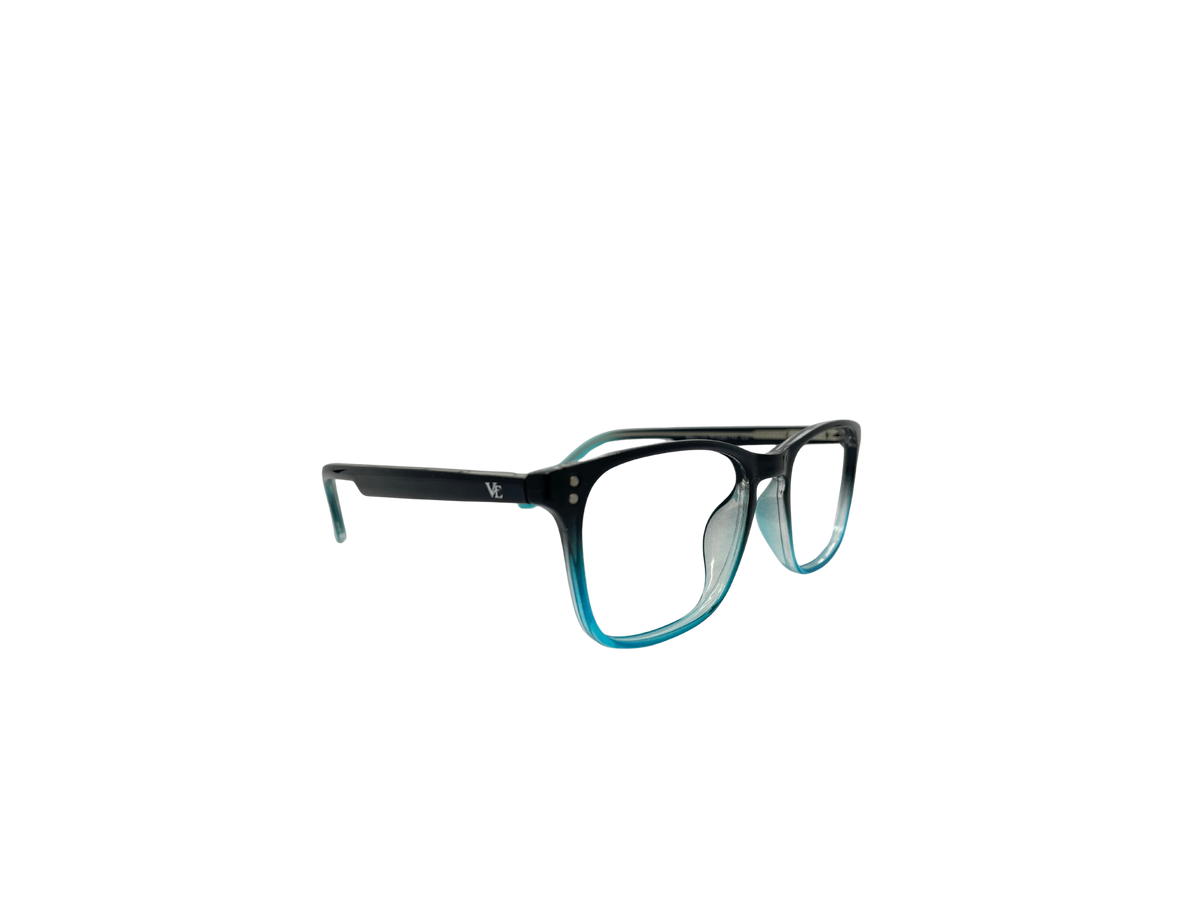 Vidaestilio Ocean Fade – Black Teal Square Eyeglasses
