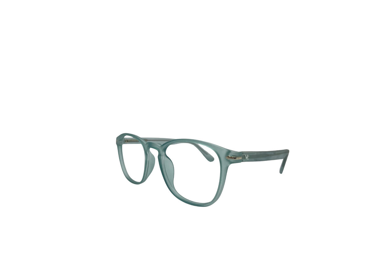 Vidaestilio Aqua Soft – Translucent Aqua Square Eyeglasses