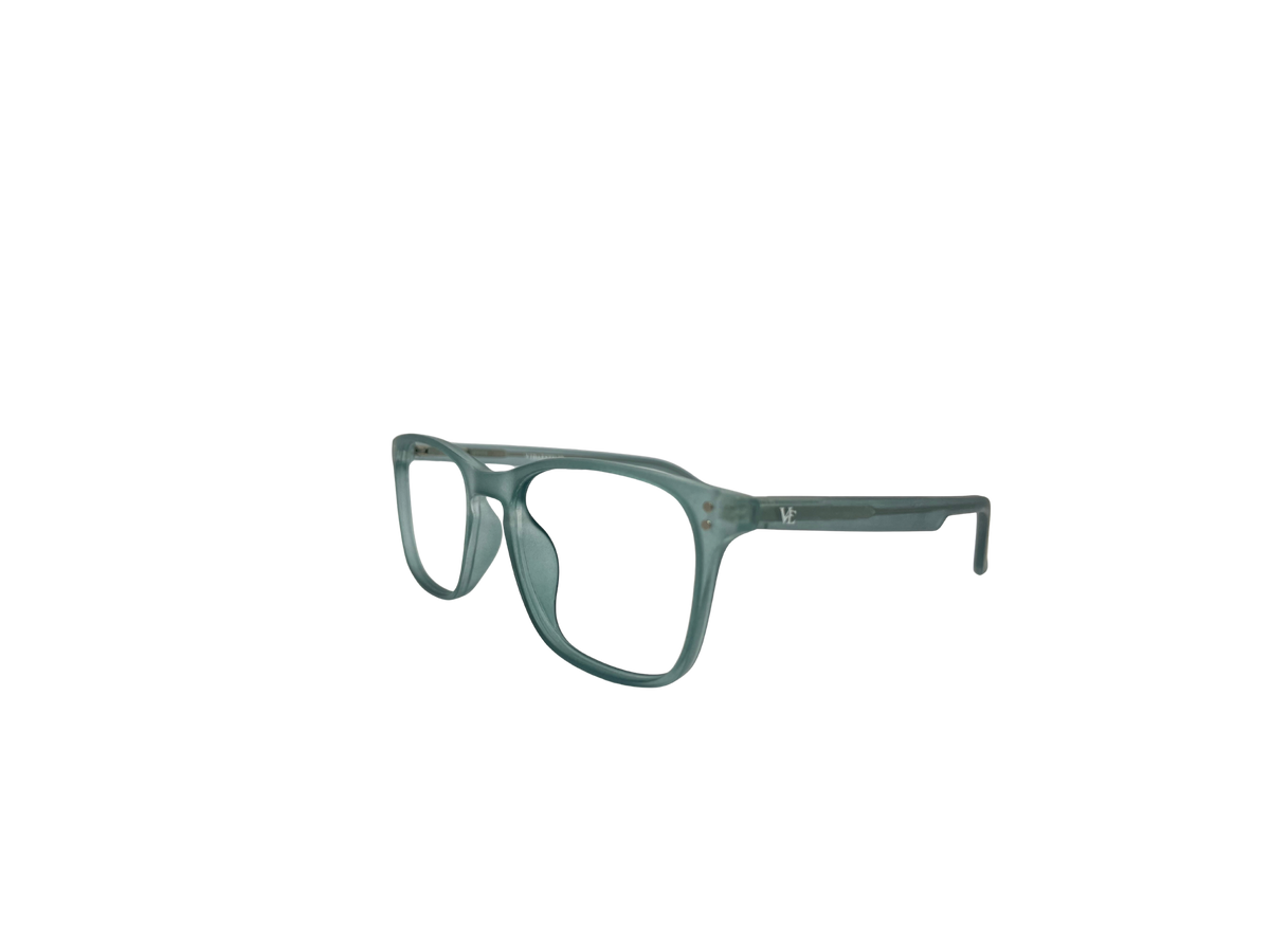 Vidaestilio Sage Drift – Translucent Sage Green Square Eyeglasses
