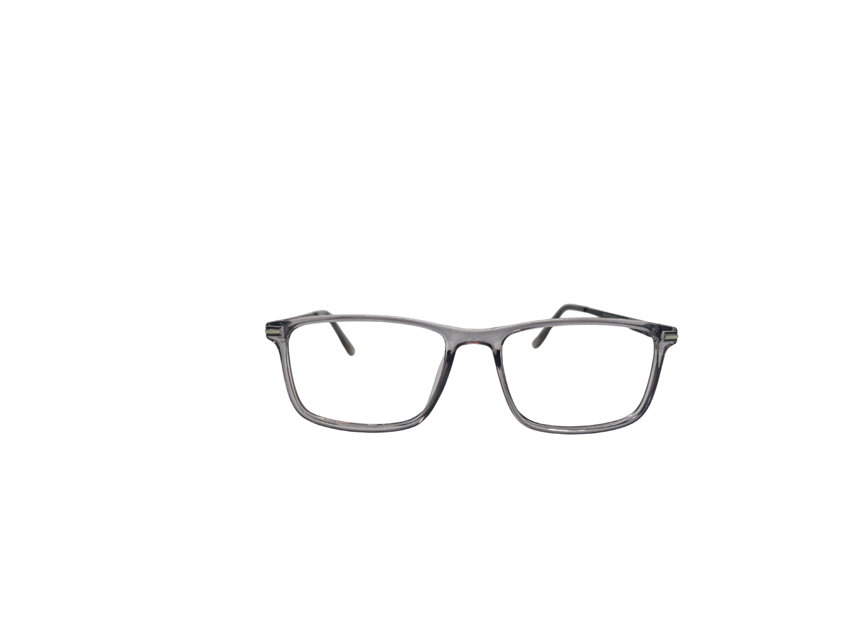 Vidaestilio Nexa Clear – Crystal Grey & Black Rectangle Eyeglasses