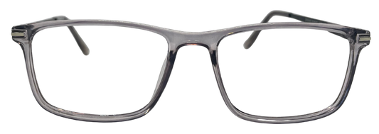 Vidaestilio Nexa Clear – Crystal Grey & Black Rectangle Eyeglasses