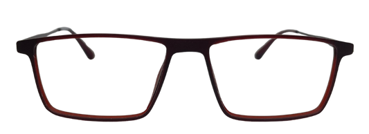 Vidaestilio Crimson Edge – Maroon Rectangle Eyeglasses