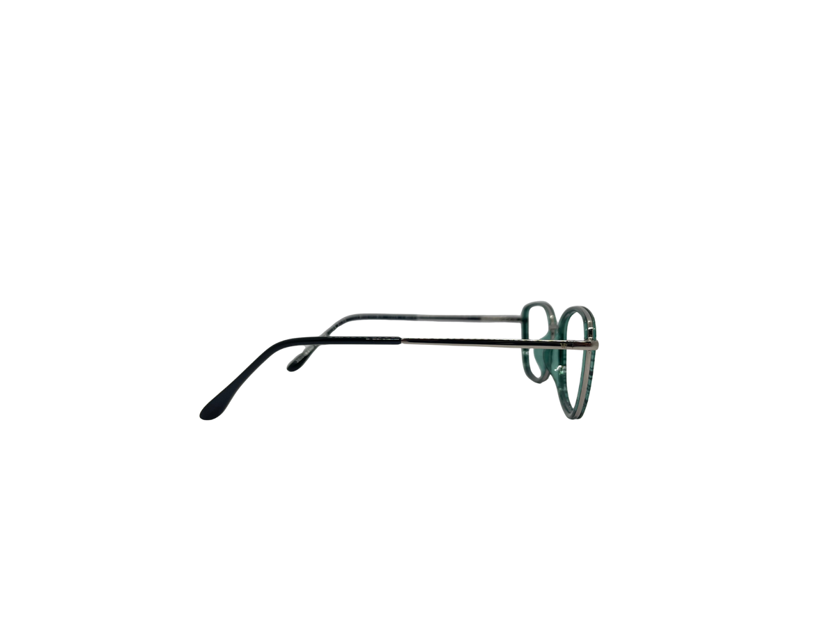 Vidaestilio Forest Lite – Green & Silver Square Eyeglasses