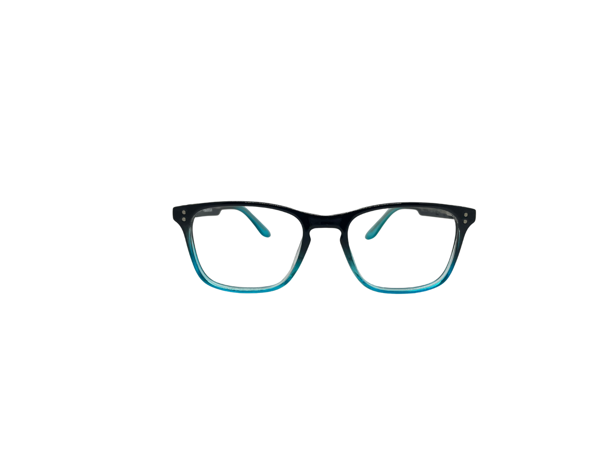 Vidaestilio Ocean Fade – Black Teal Square Eyeglasses