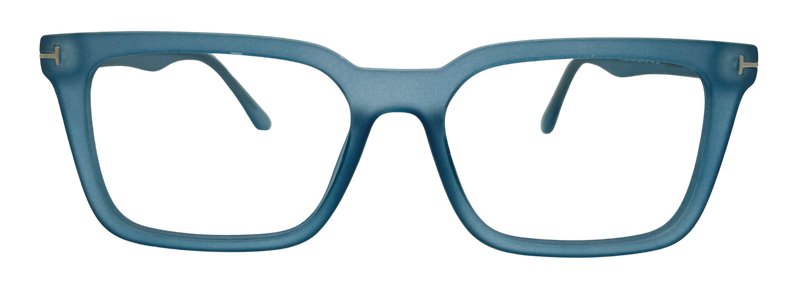 Vidaestilio Ocean Fade – Matte Ocean Blue Square Eyeglasses