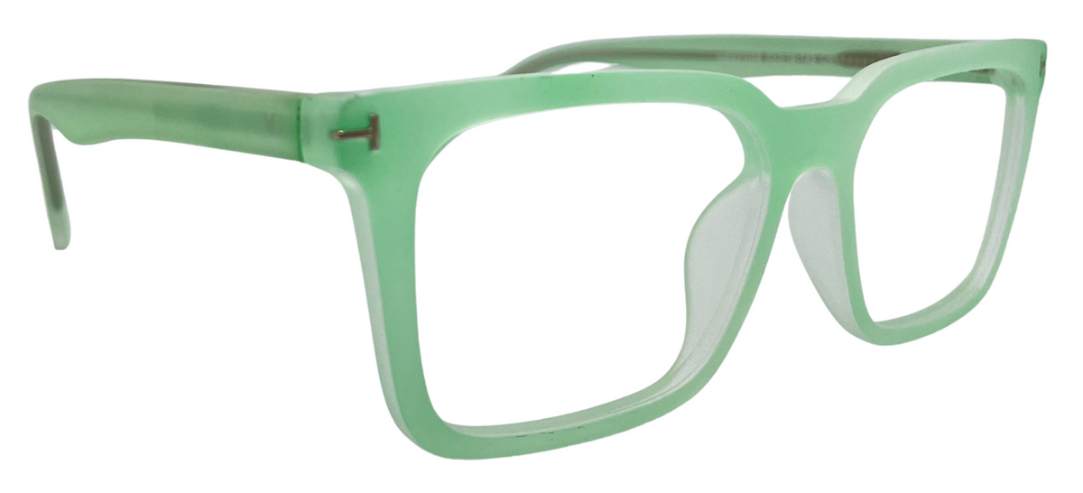 Vidaestilio Sage Mist – Transparent Mint Green Square Eyeglasses
