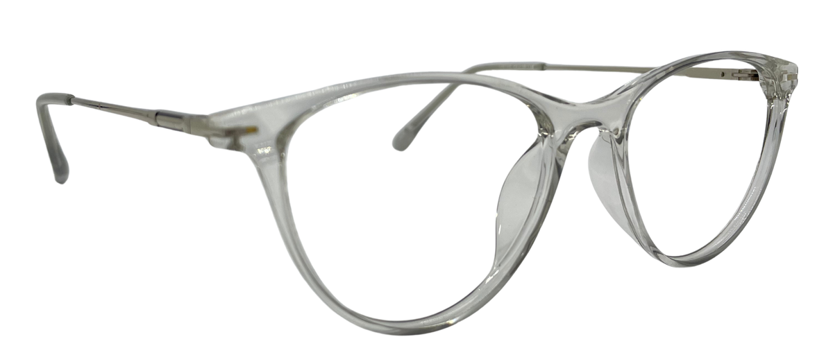 Vidaestilio Crystal Mist – Transparent Cat-Eye Eyeglasses