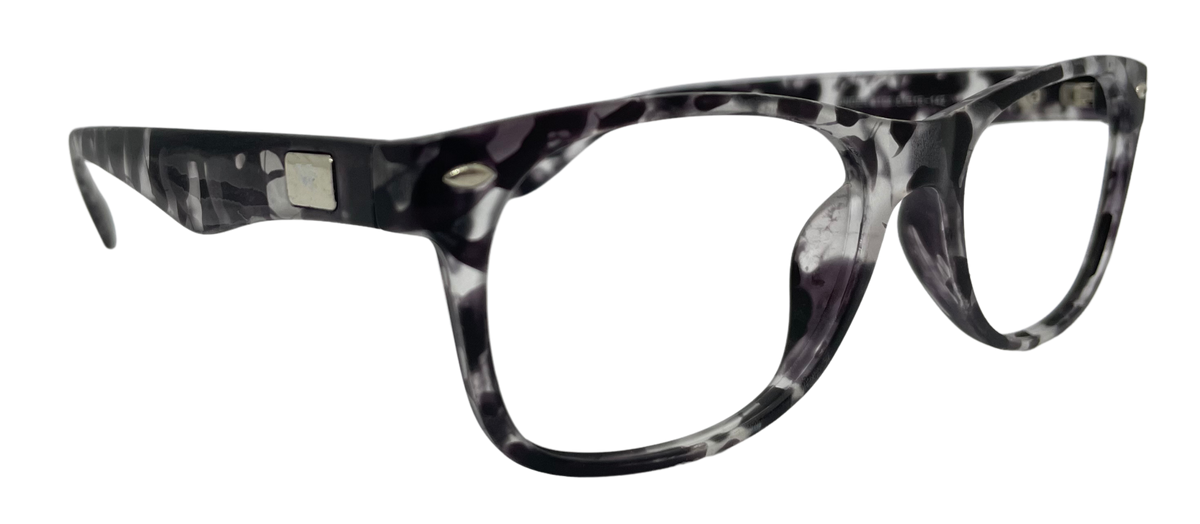 Vidaestilio Shadow Mist – Black & Grey Marble Eyeglasses