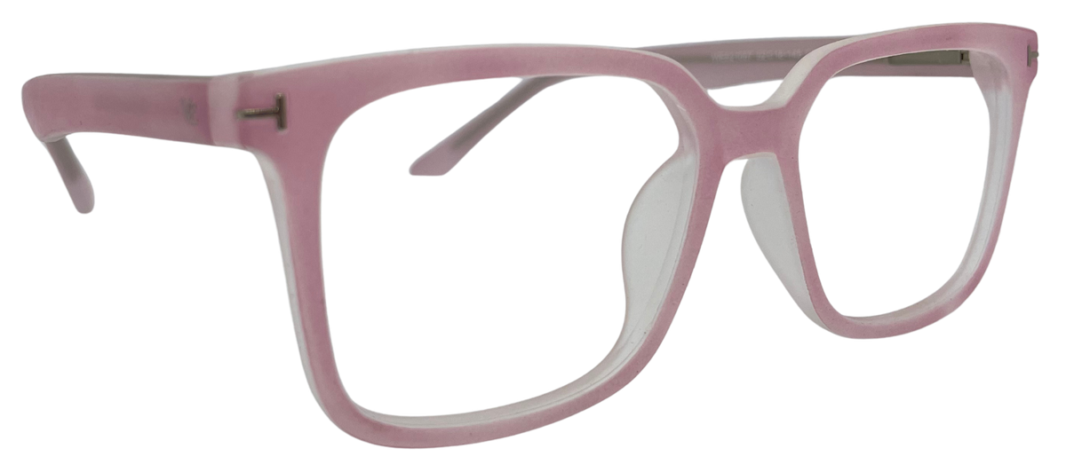 Vidaestilio Blush Mist – Matte Pink Square Eyeglasses
