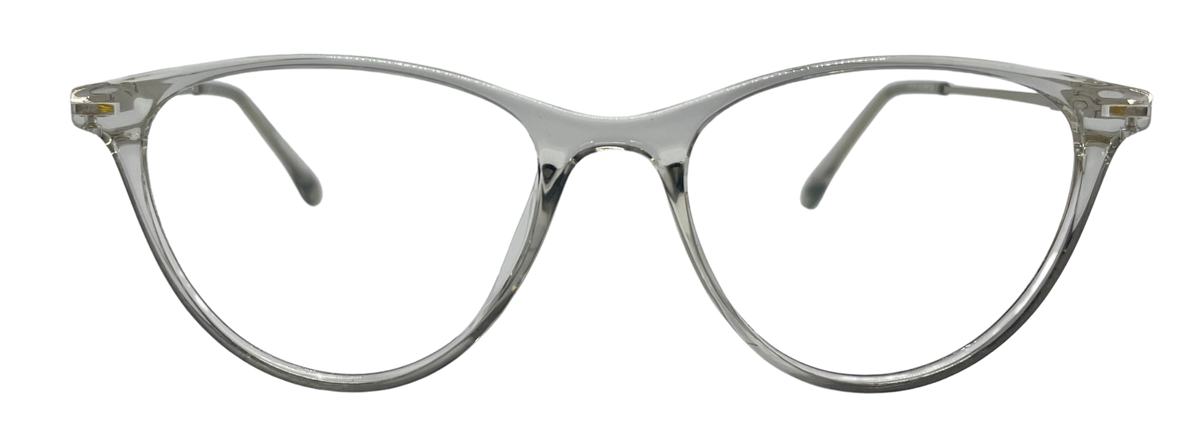 Vidaestilio Crystal Mist – Transparent Cat-Eye Eyeglasses