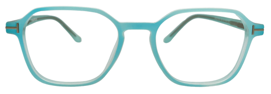 Vidaestilio Ocean Fade – Aqua Blue Square Eyeglasses