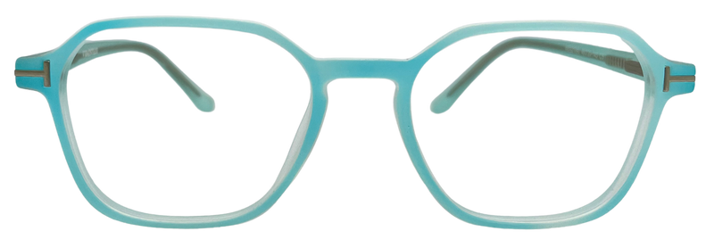 Vidaestilio Ocean Fade – Aqua Blue Square Eyeglasses