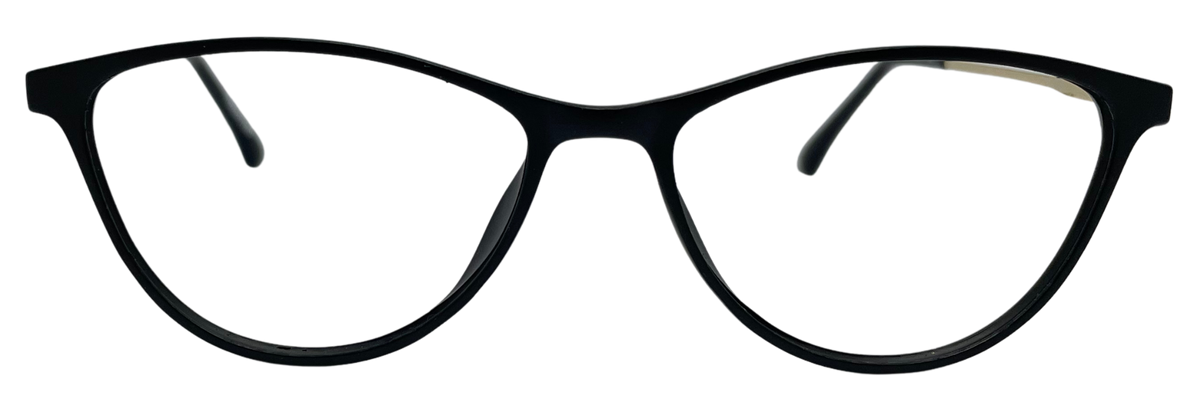 Vidaestilio Noir Allure – Black Cat-Eye Eyeglasses