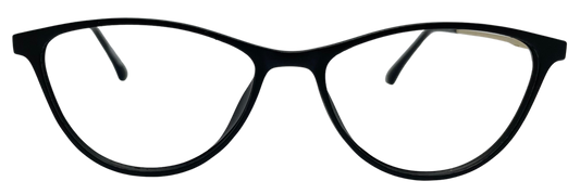 Vidaestilio Noir Allure – Black Cat-Eye Eyeglasses