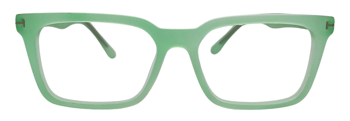 Vidaestilio Sage Mist – Transparent Mint Green Square Eyeglasses