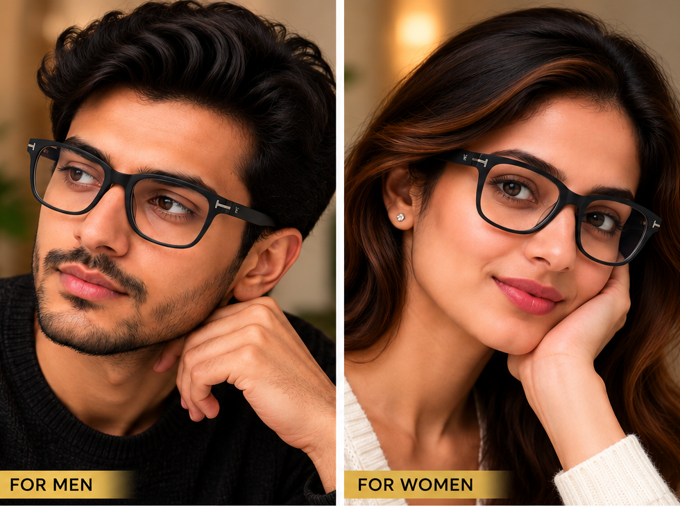 Vidaestilio Shadow Black – Full Black Square Eyeglasses