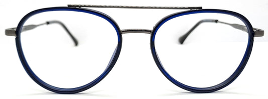 VE Blue & Gunmetal Aviator Frame