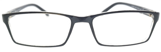 VE Black & Transparent Rectangle Frame for Men & Women