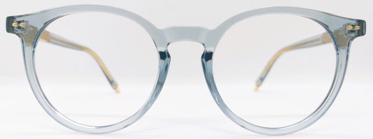 VE Target Transparent Blue Round Frame for Men & Women