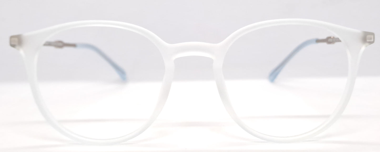 VE White Round Frame for Men & Women